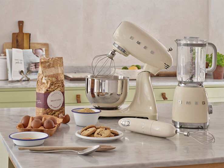 SMEG Stabmixer Solo Creme/ silberfarbig