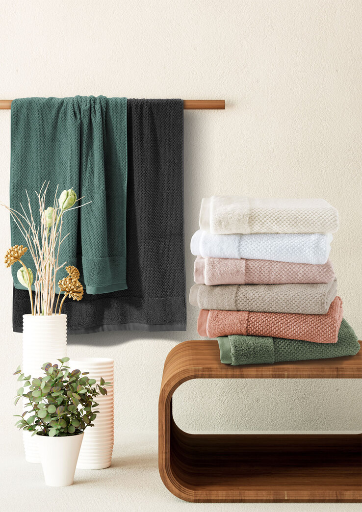 INSPIRATION HOME Duschtuch ZOEY 70 x 140 cm creme 