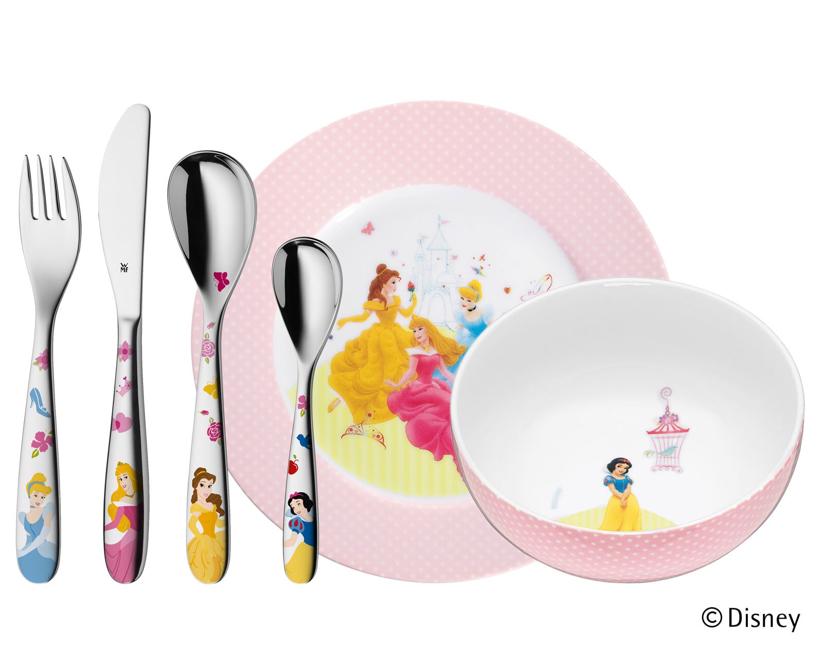 WMF Kindergeschirrset mit Besteck DISNEY PRINCESS 6-teilig