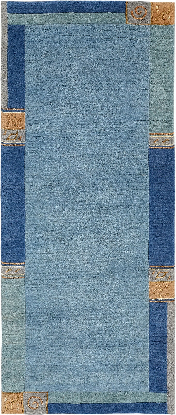 Teppich MANALI 80 x 300 cm blau