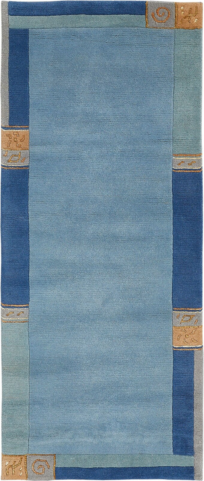 Teppich MANALI 80 x 300 cm blau