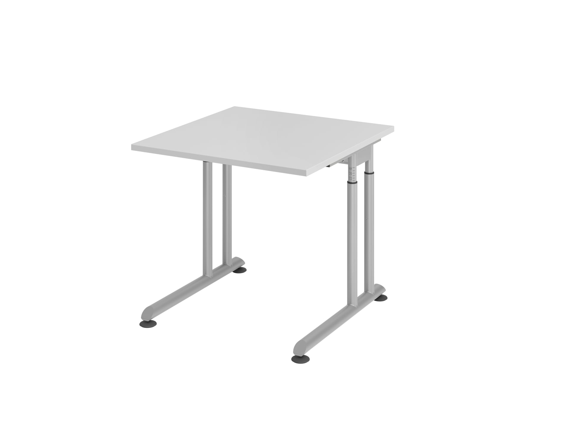 Schreibtisch 80 x 80 cm Grau/ Silber