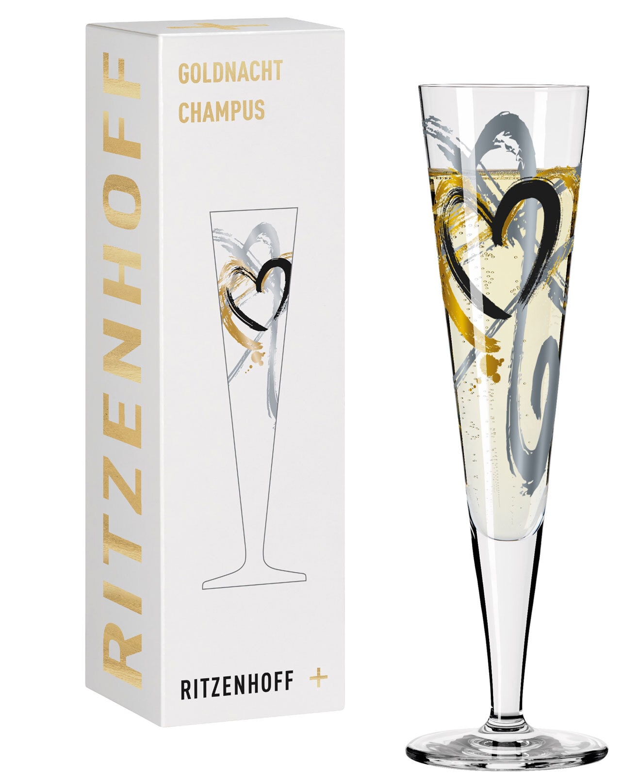 RITZENHOFF Champagnerglas GOLDNACHT T. MARUTSCHKE