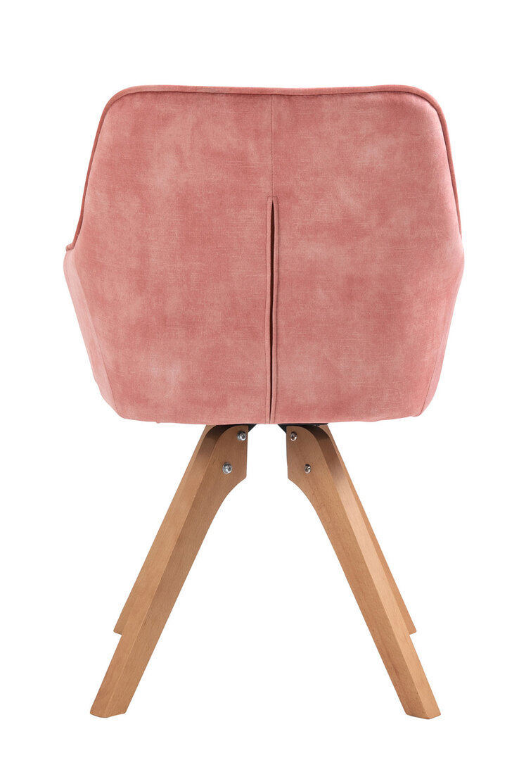 CASAVANTI Armlehnstuhl Samtvelours rosa/natur