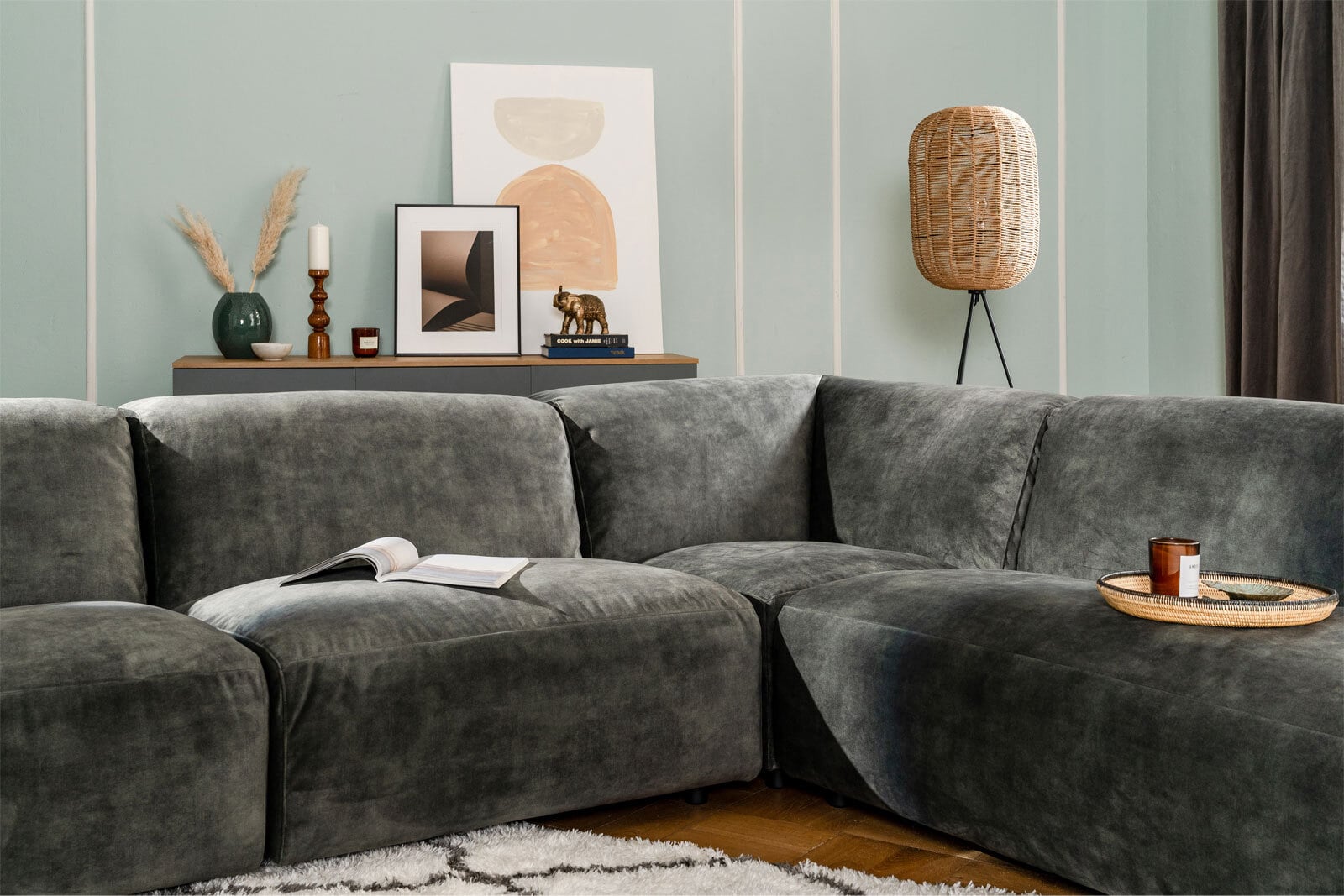 BOHOME Ecksofa MALTON Aquila huntergrau