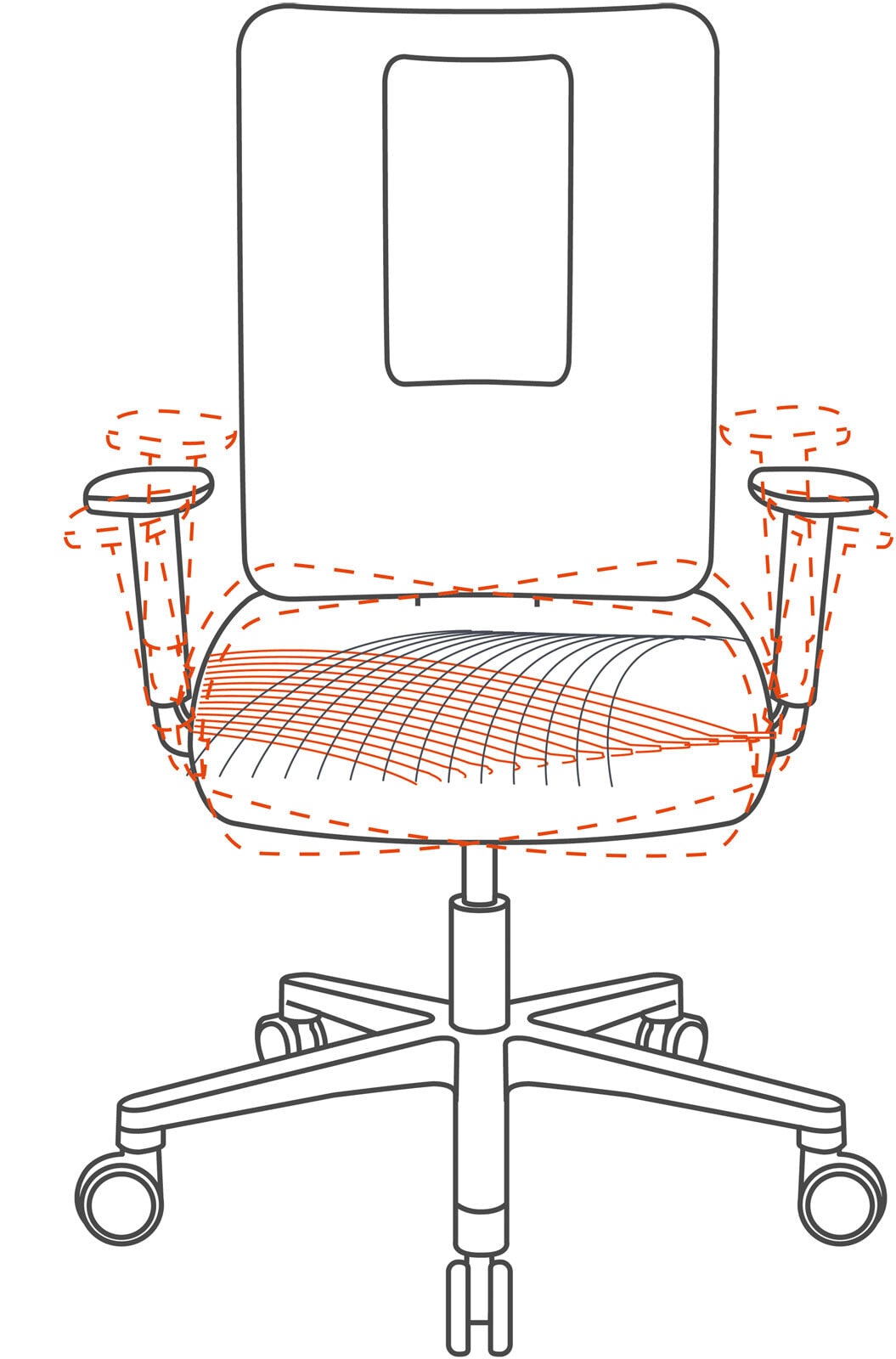 Topstar Schreibtischstuhl SITNESS weiß /rosa