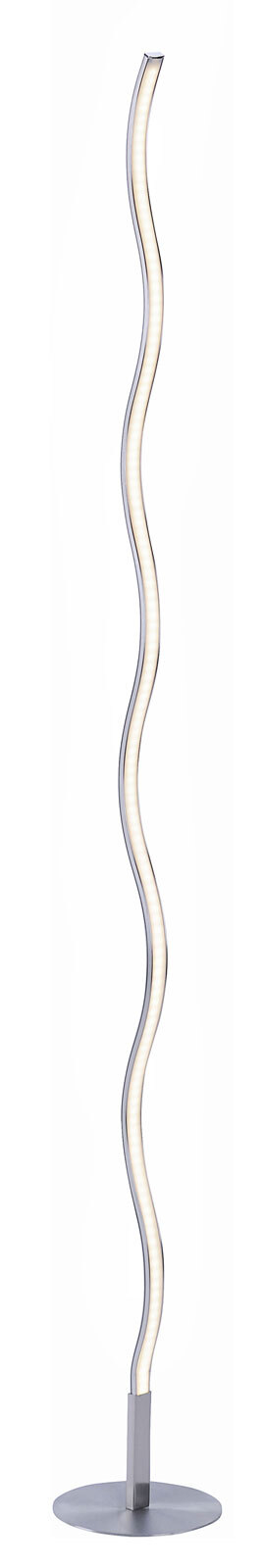 JUST LIGHT LED Stehlampe WAVE 120 cm stahlfarbig