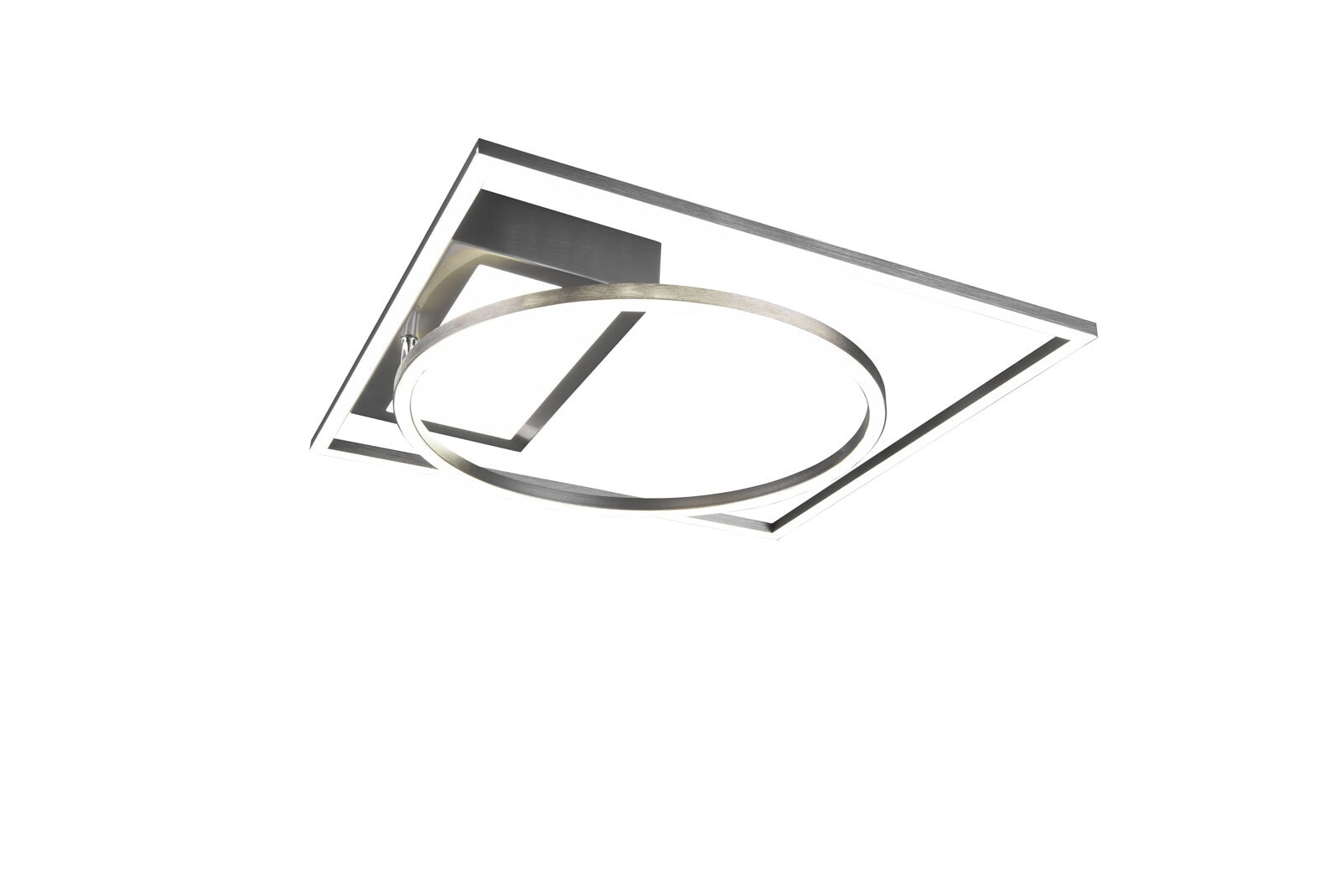 TRIO LED Deckenlampe DOWNEY 64,5 x 86,5 cm grau/silberfarbig