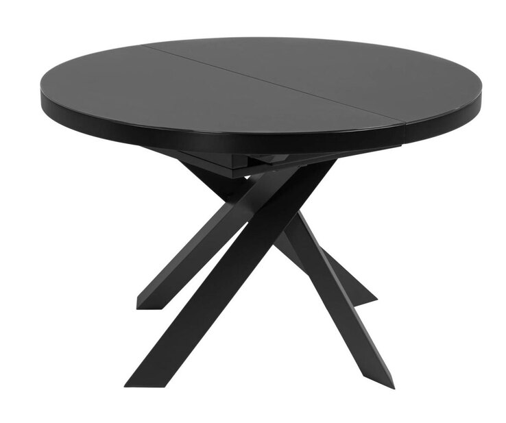 Kave Home Esstisch rund VASHTI 120-160 x 120 cm stahl /Glas