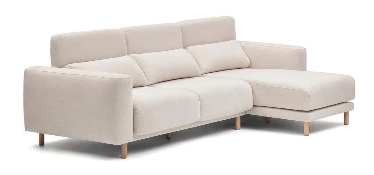 Kave Home Ecksofa SINGA naturweiß