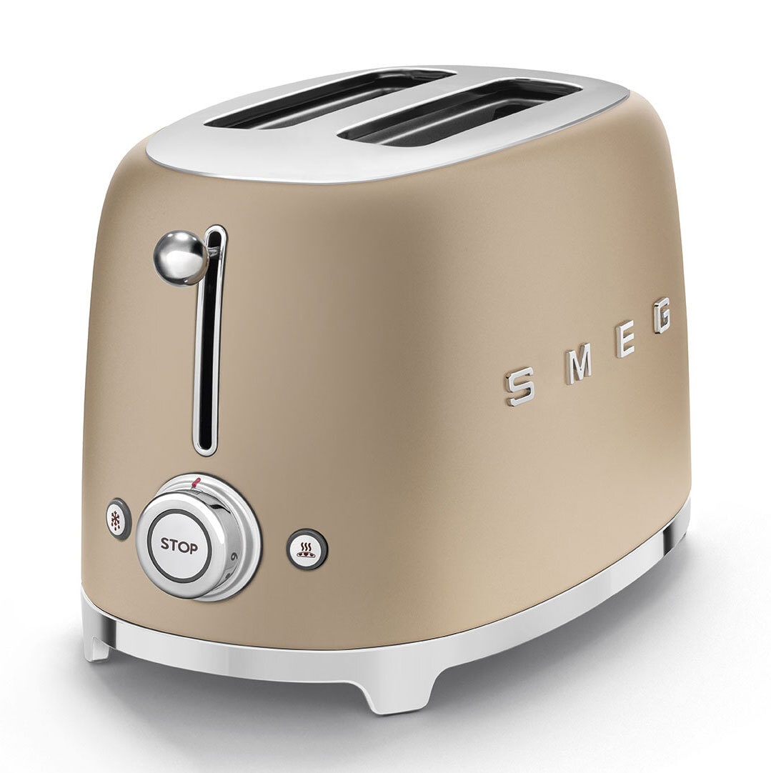 SMEG Toaster 2-Schlitz KOMPAKT Champagner matt