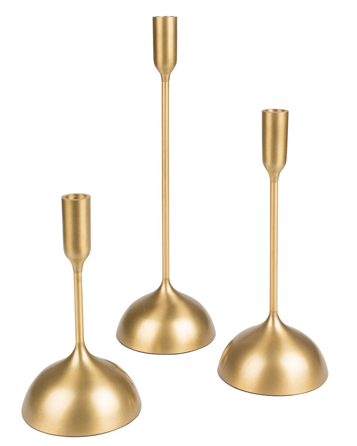 zuiver Kerzenständer SESTA 3er Set goldfarbig