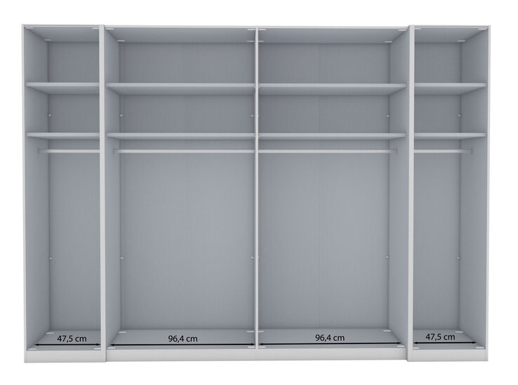 Kleiderschrank CASTELLO 300 x 236 cm beige
