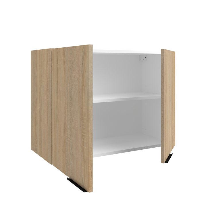 Parisot Küche mit Buffet FUMAY 21 Eiche/Beton-Optik ca. 300 x 186 x 60 cm