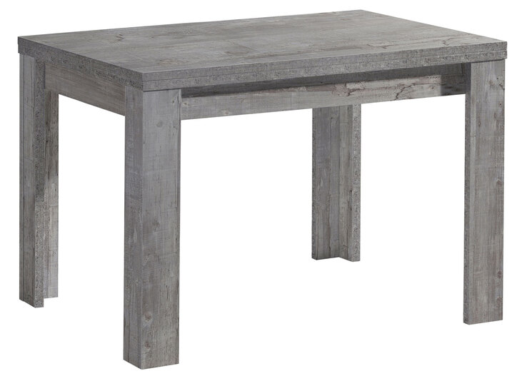 Esstisch ELLA 110-166 x 60 cm Melamin grau Betonoptik