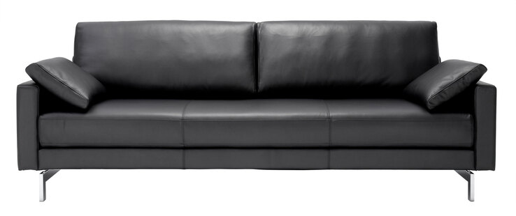ROLF BENZ Ledersofa 3-Sitzer VIDA I 188 cm schwarz