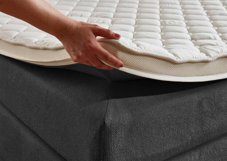 CASAVANTI Boxspringbett MILANO 120 x 200 cm anthrazit