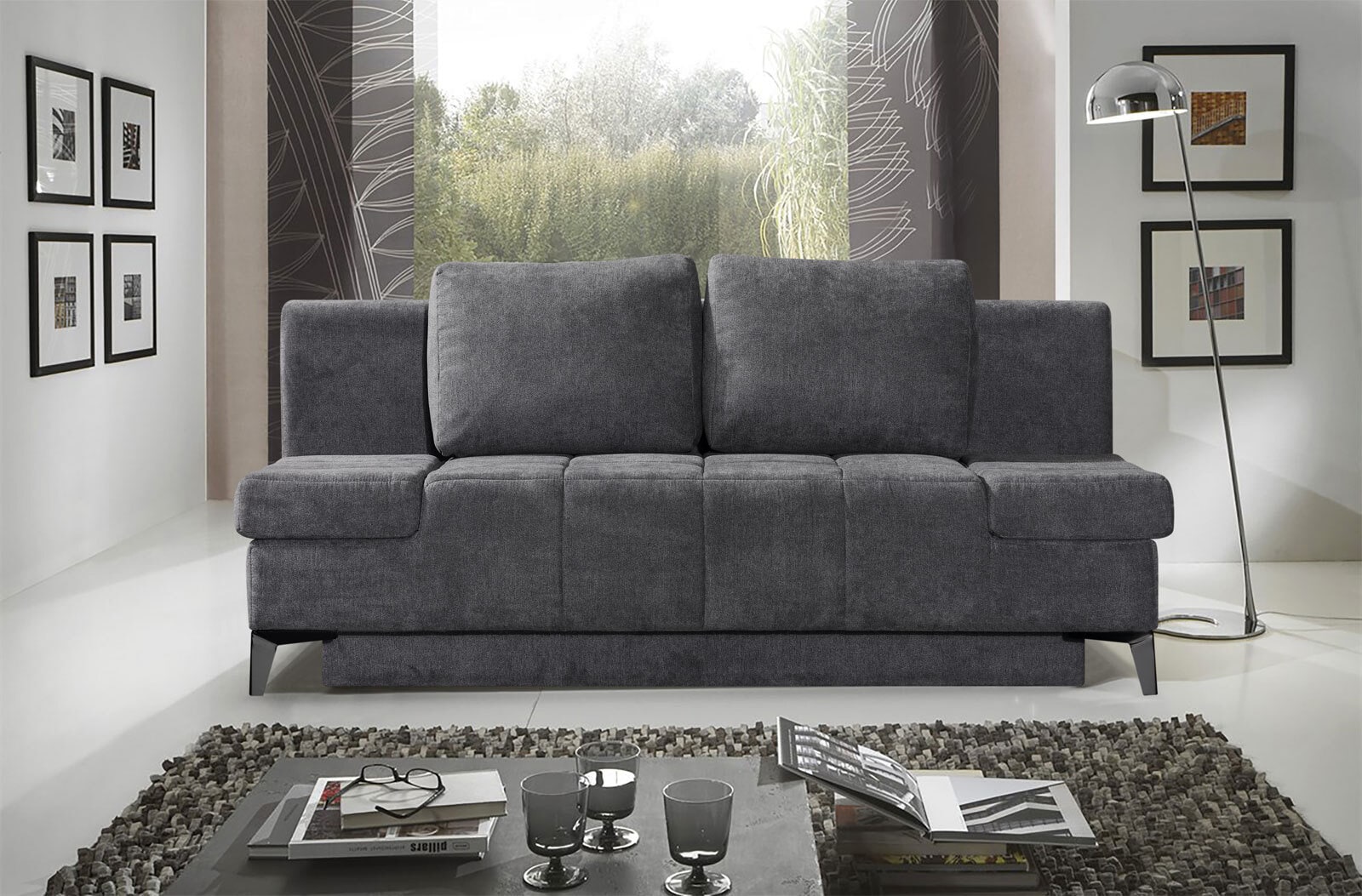 CASAVANTI Schlafsofa TABBY I 208 cm grau