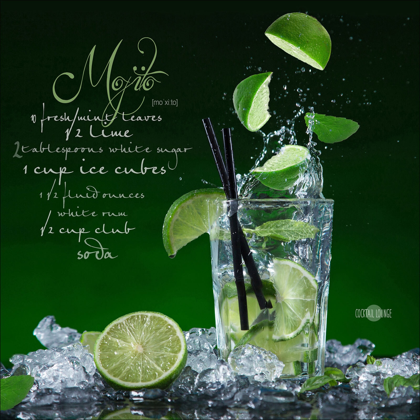 PRO-ART Glas Art Bild MOJITO 20 x 20 cm Floatglas