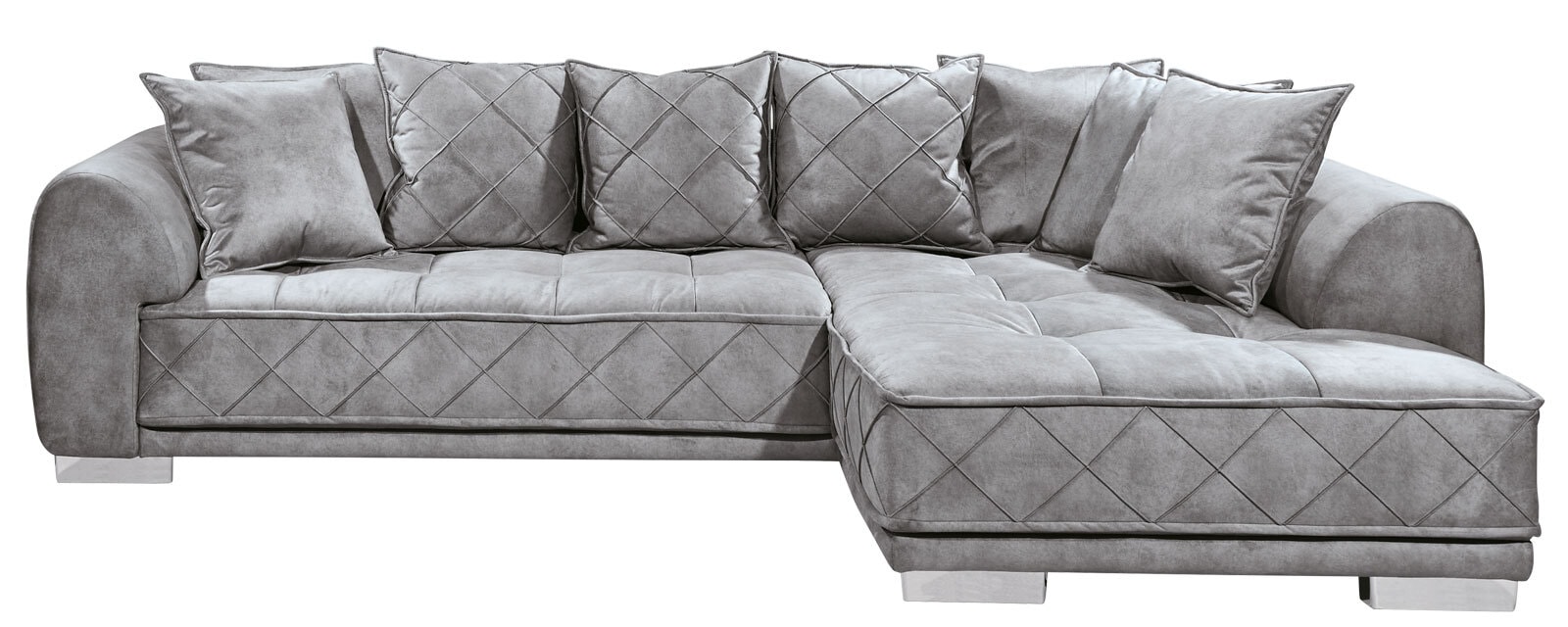 Ecksofa SANTANA 319 x 194 cm grau 