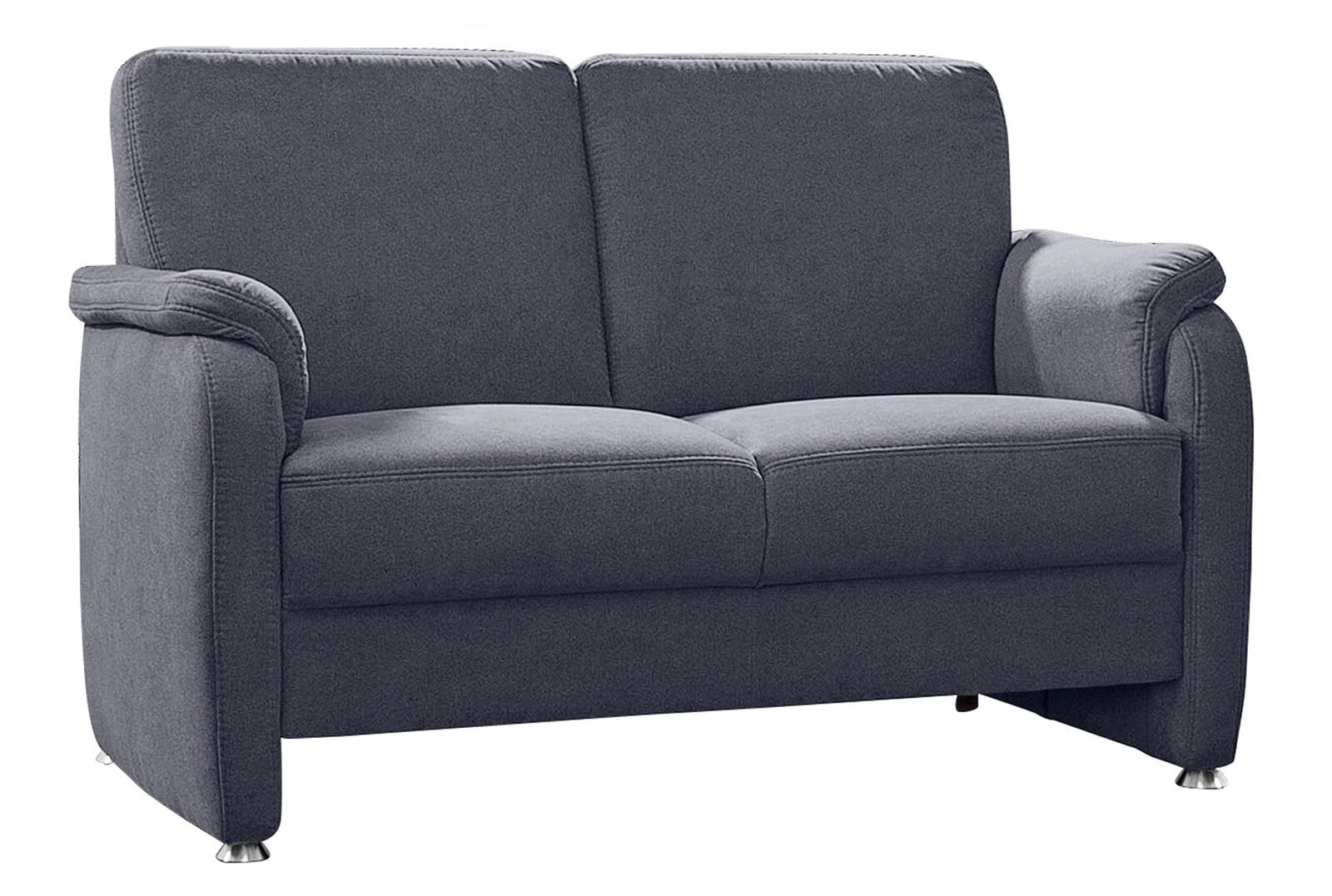 CASAVANTI 2-Sitzer Sofa MARLEN 136 x 85 cm Stoffbezug grau