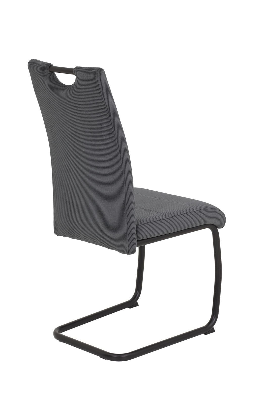Stuhl NEREA Webstoff Cord anthrazit/Schwinggestell schwarz