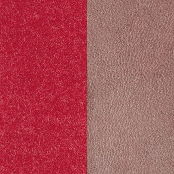 KOINOR Fußhocker ISIRA rot /Leder rougerosa