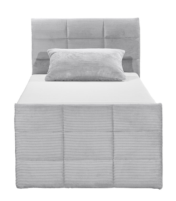 Boxspringbett DARIO 100 x 200 cm grau