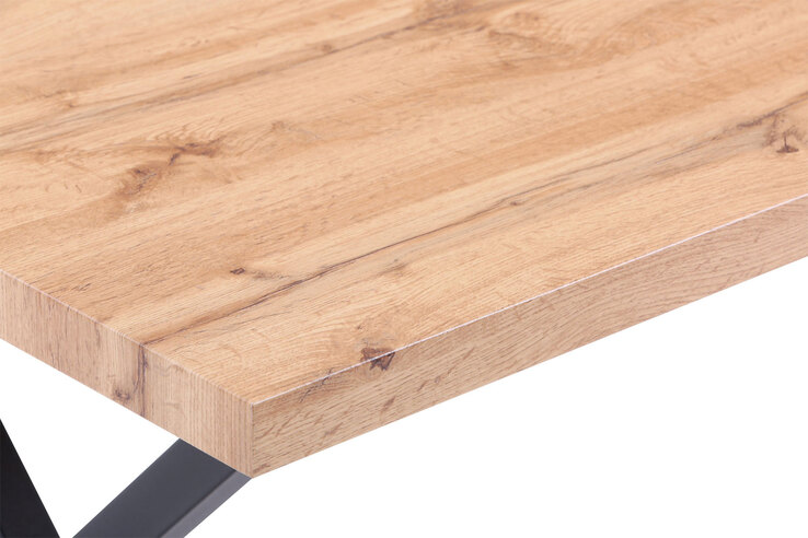 CASAVANTI Esstisch 160 x 90 cm braun/schwarz