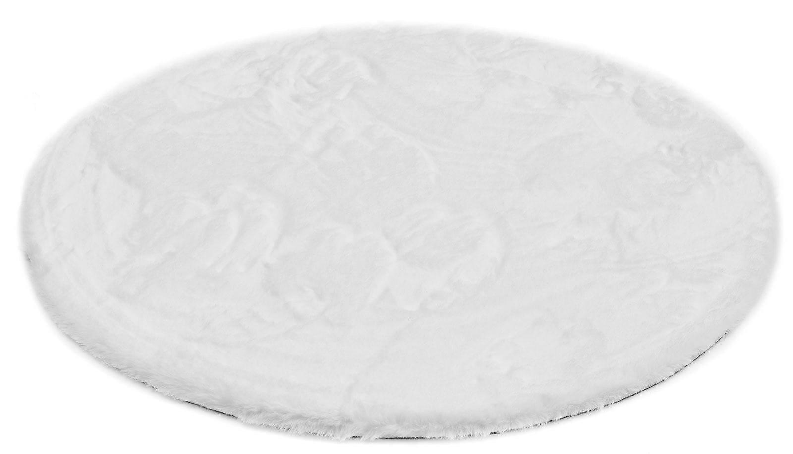 Teppich NOVARA 80 cm rund weiß