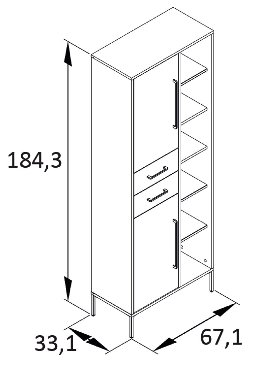 Hochschrank KENT Waldgrün