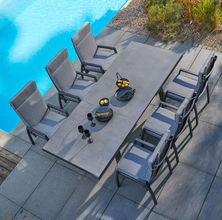 Garden FLAIR Garten Positionsstuhl LENNOX 2er Set grau