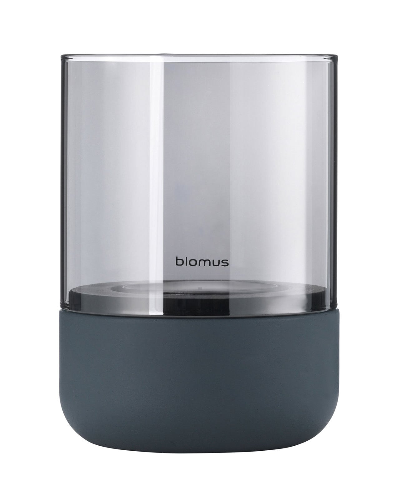 blomus Windlicht CALMA 14 cm Steel Grau /Glas