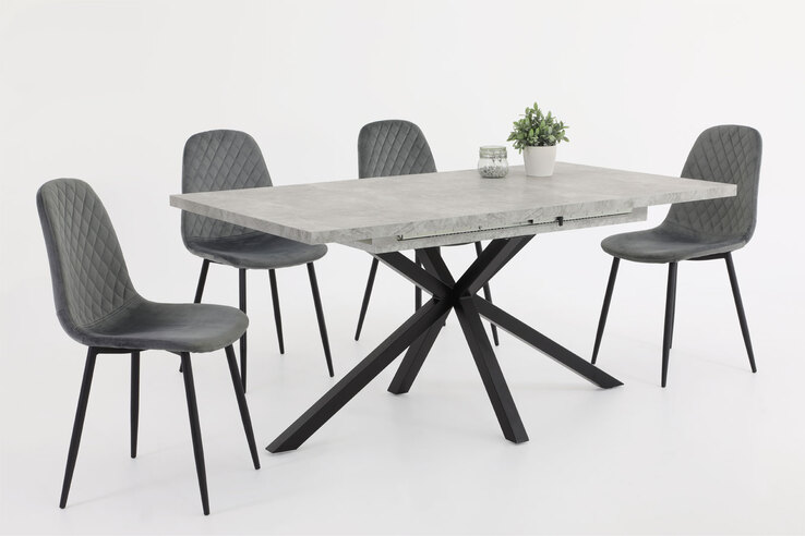 Esszimmerstuhl MIRA 2er Set grau