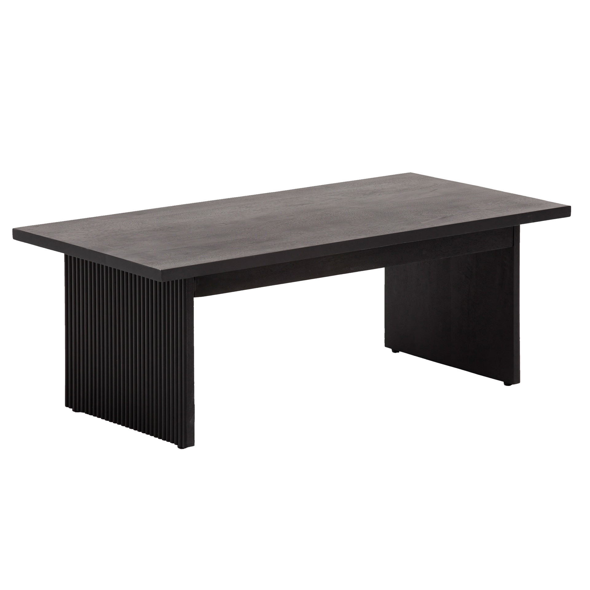 CASAVANTI Couchtisch 110x55 cm Massivholz Mango schwarz