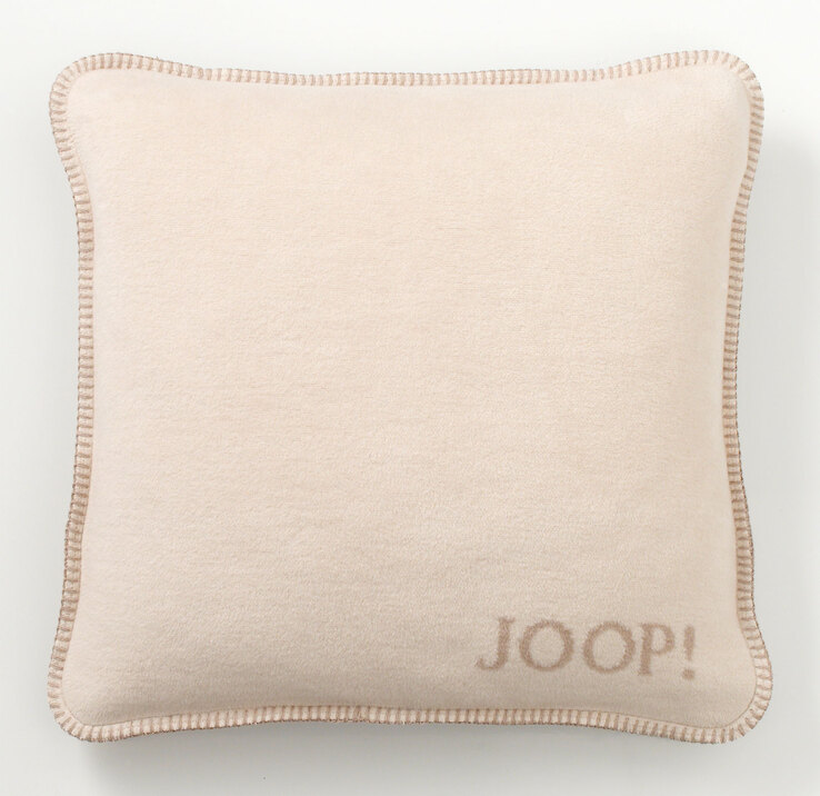 JOOP! Kissenhülle UNI DOUBLEFACE 50 x 50 cm beige/grau