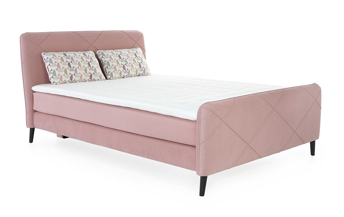 Boxspringbett EMIA 140 x 200 cm rosa