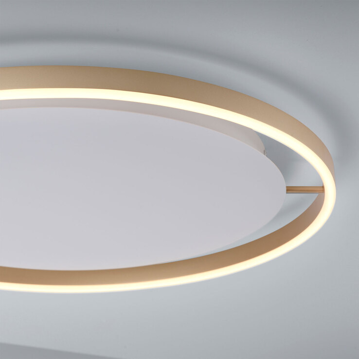 JUST LIGHT LED Deckenlampe RITUS 58 cm messingfarbig
