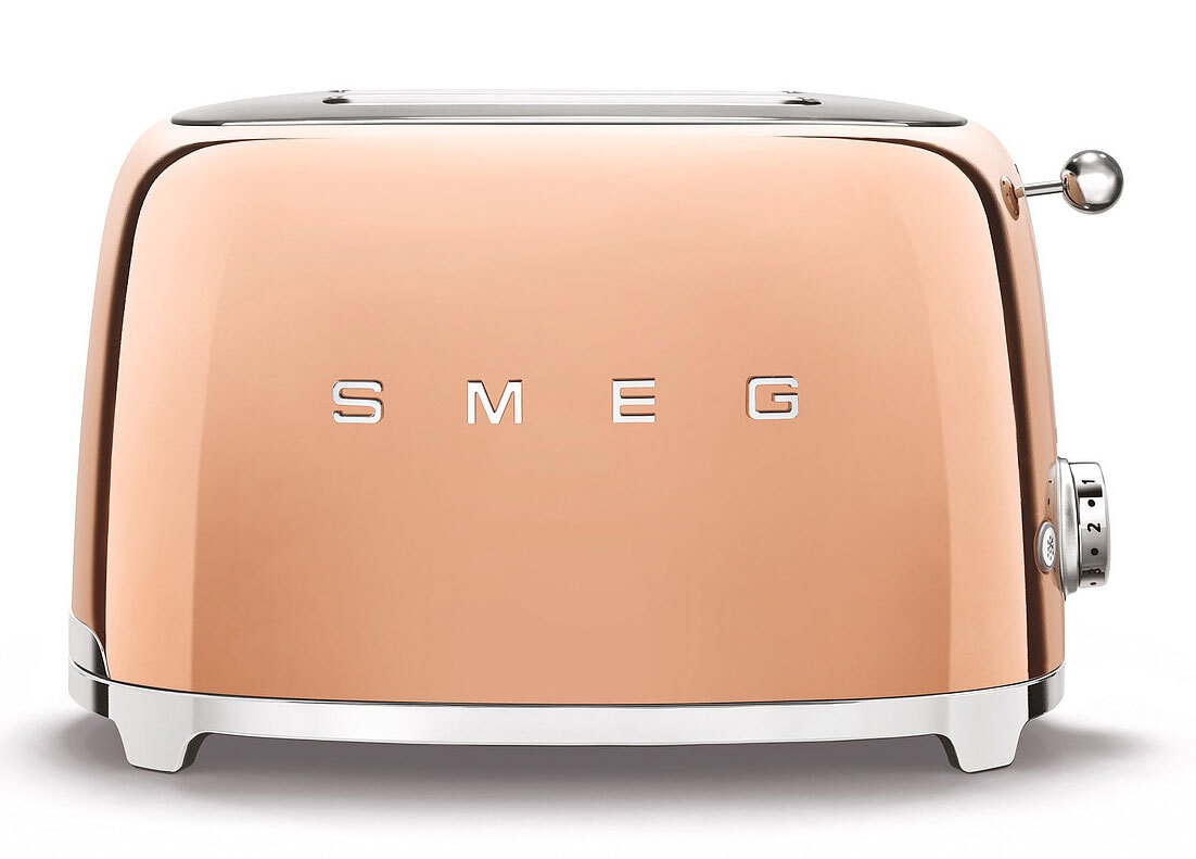 SMEG Toaster 2-Schlitz KOMPAKT Rose Goldfarbig