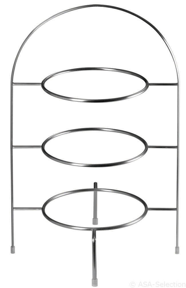 ASA Etagere 3-stöckig 36,5 cm silberfarbig