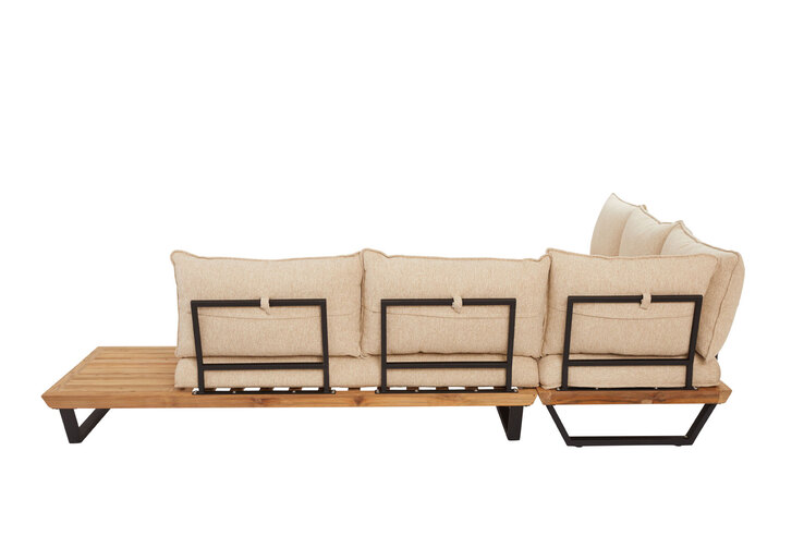 Garden FLAIR Loungeecke Garten OLIVIA 3-teilig Teak /beige