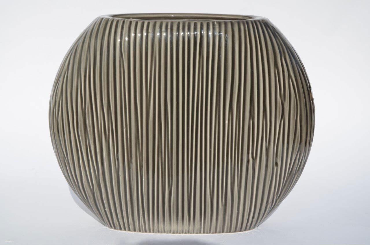 Keramik Vase 16 cm anthrazit