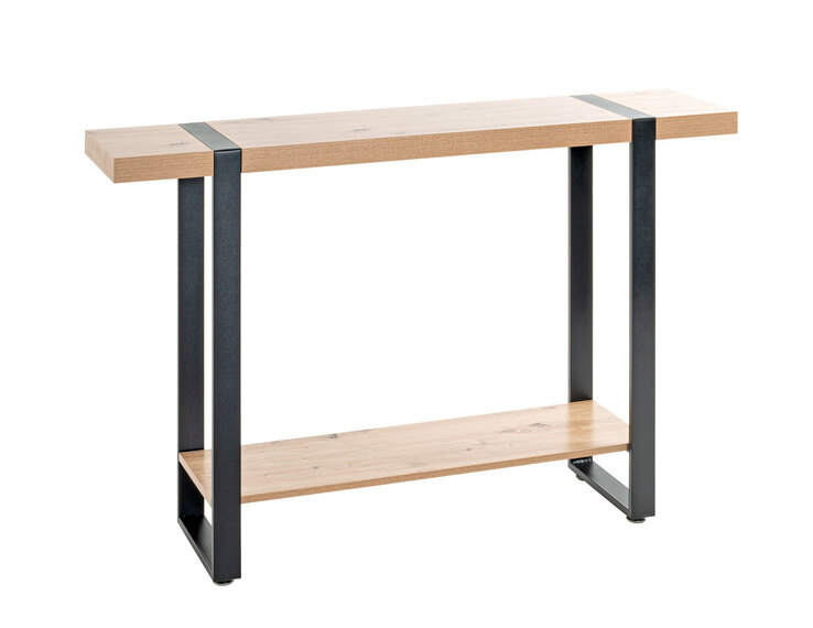 Konsolentisch 120 x 30 cm Schwarz/ Eiche