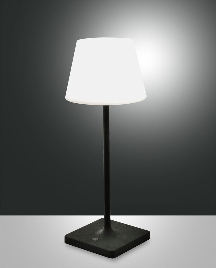 FABAS LUCE LED Akku Tischlampe ADAM dunkelgrau