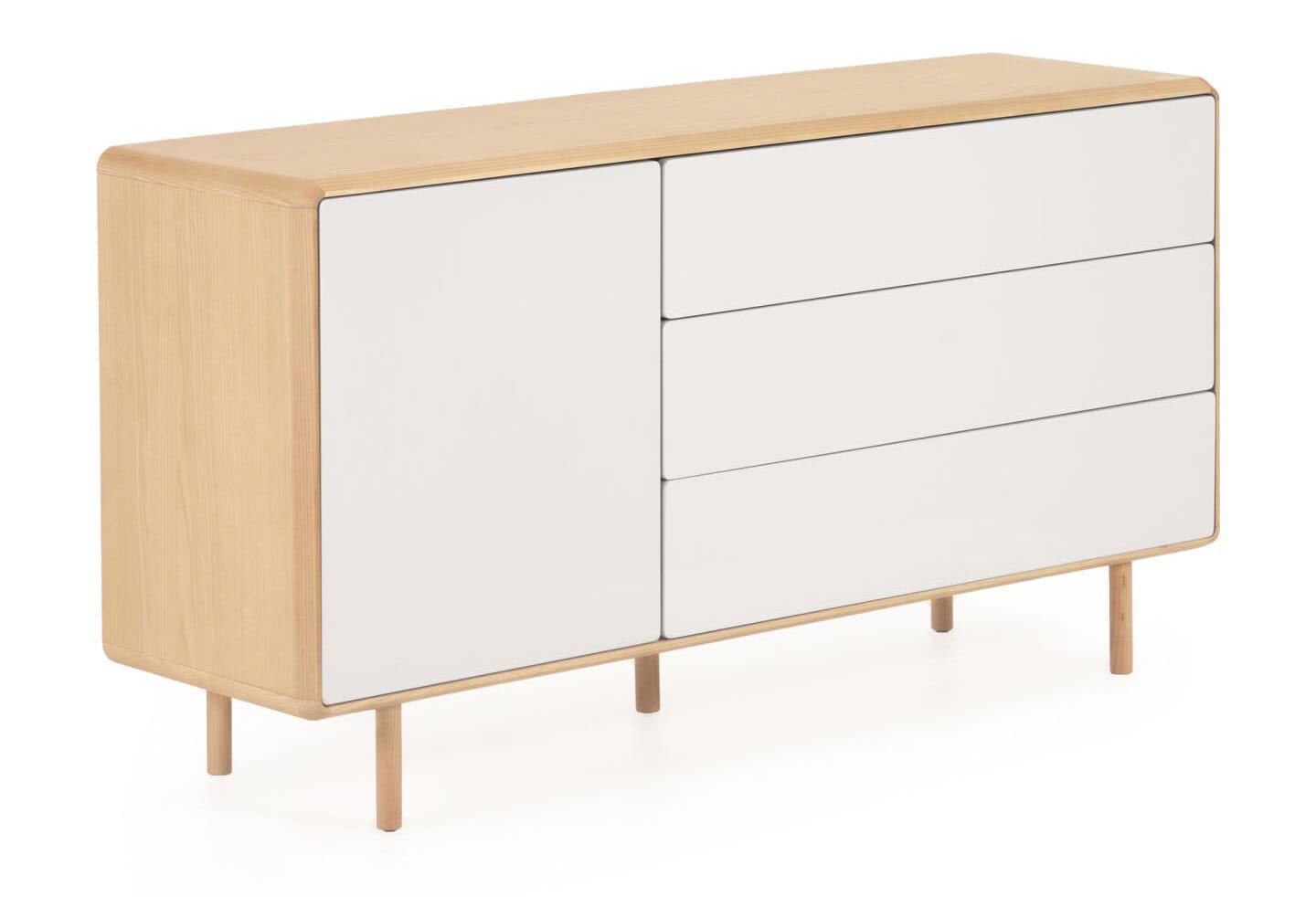 Kave Home Sideboard ANIELLE 150 x 78 cm Esche/Natur/grau