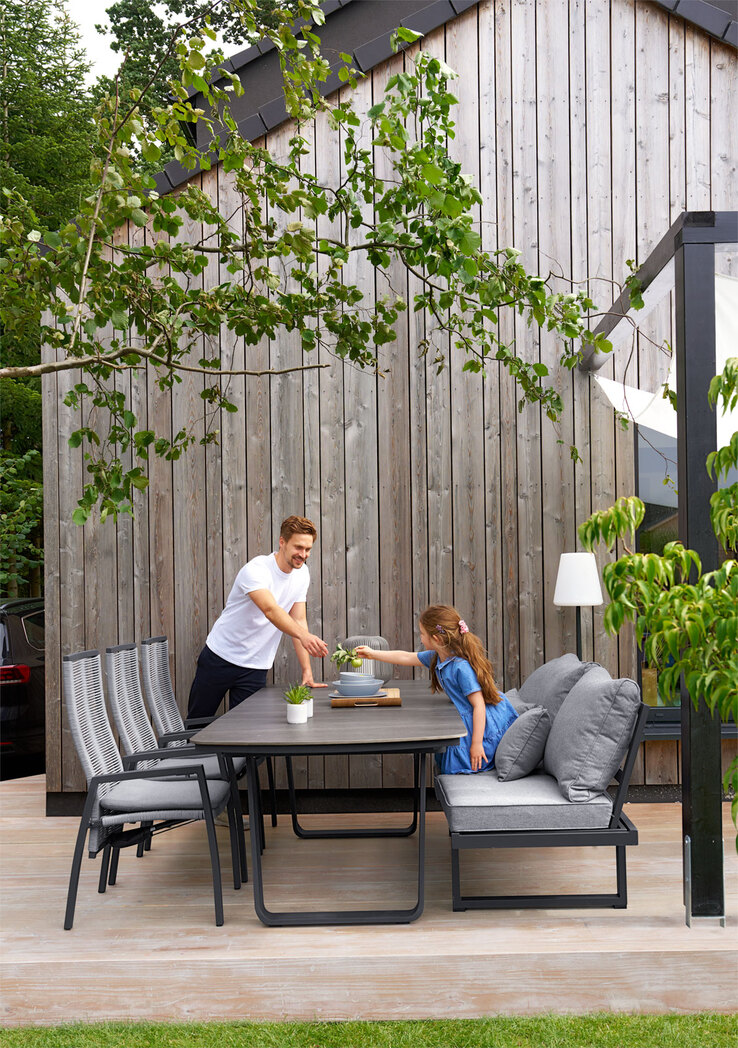 Garden FLAIR Gartensofa LINA anthrazit /grau