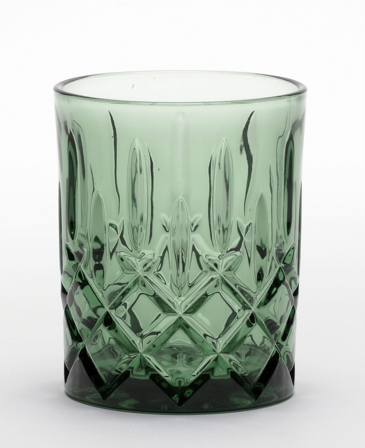 casaNOVA Trinkglas KRISTALL 300 ml dunkelgrün 9,8 cm