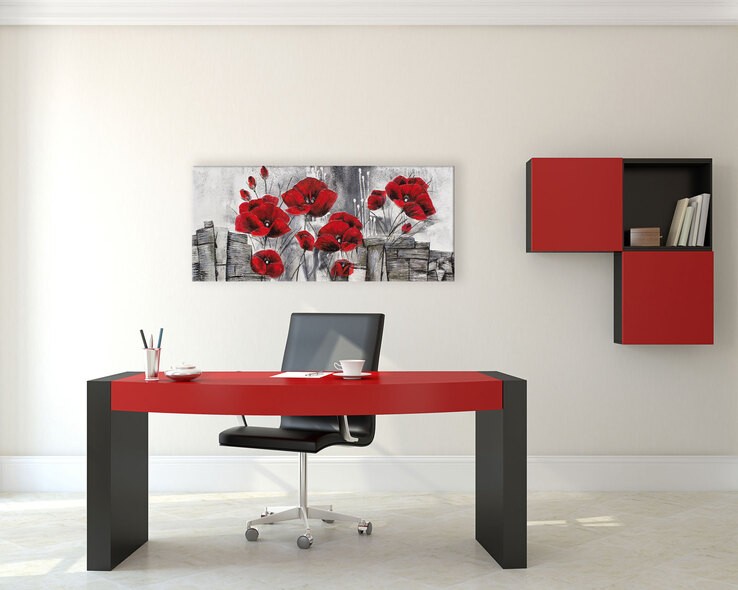 BÖNNINGHOFF Bild MOHNBLUMEN 140 x 60 cm