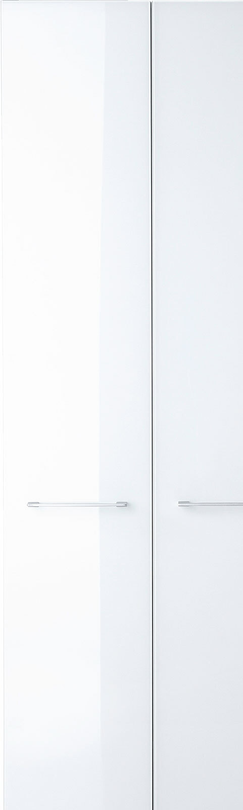 Garderobenschrank ALEA 59 x 197 cm Glas weiß