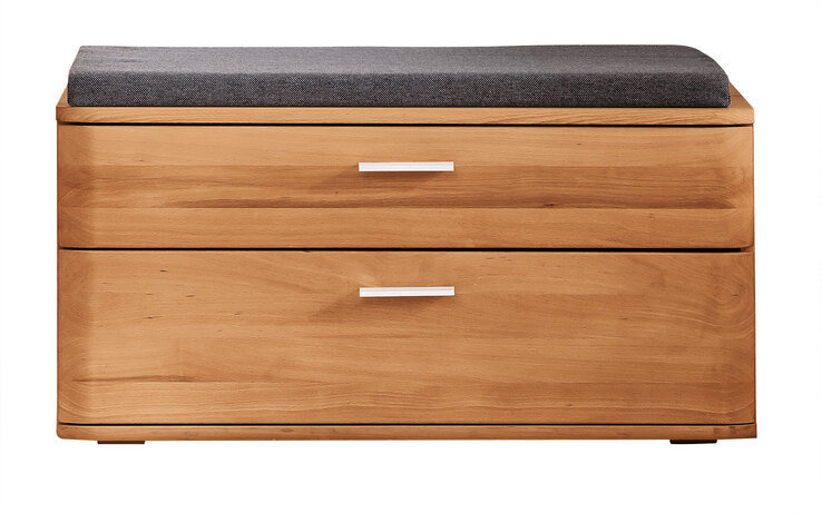 VALMONDO Bank VEDURA 90 x 44 x 38 cm Teilmassiv braun